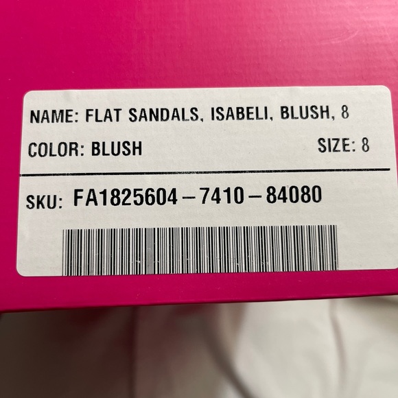 Shoe Dazzle Isabeli Blush Velvet Sz8 Flat Sandals NIB - Picture 8 of 11